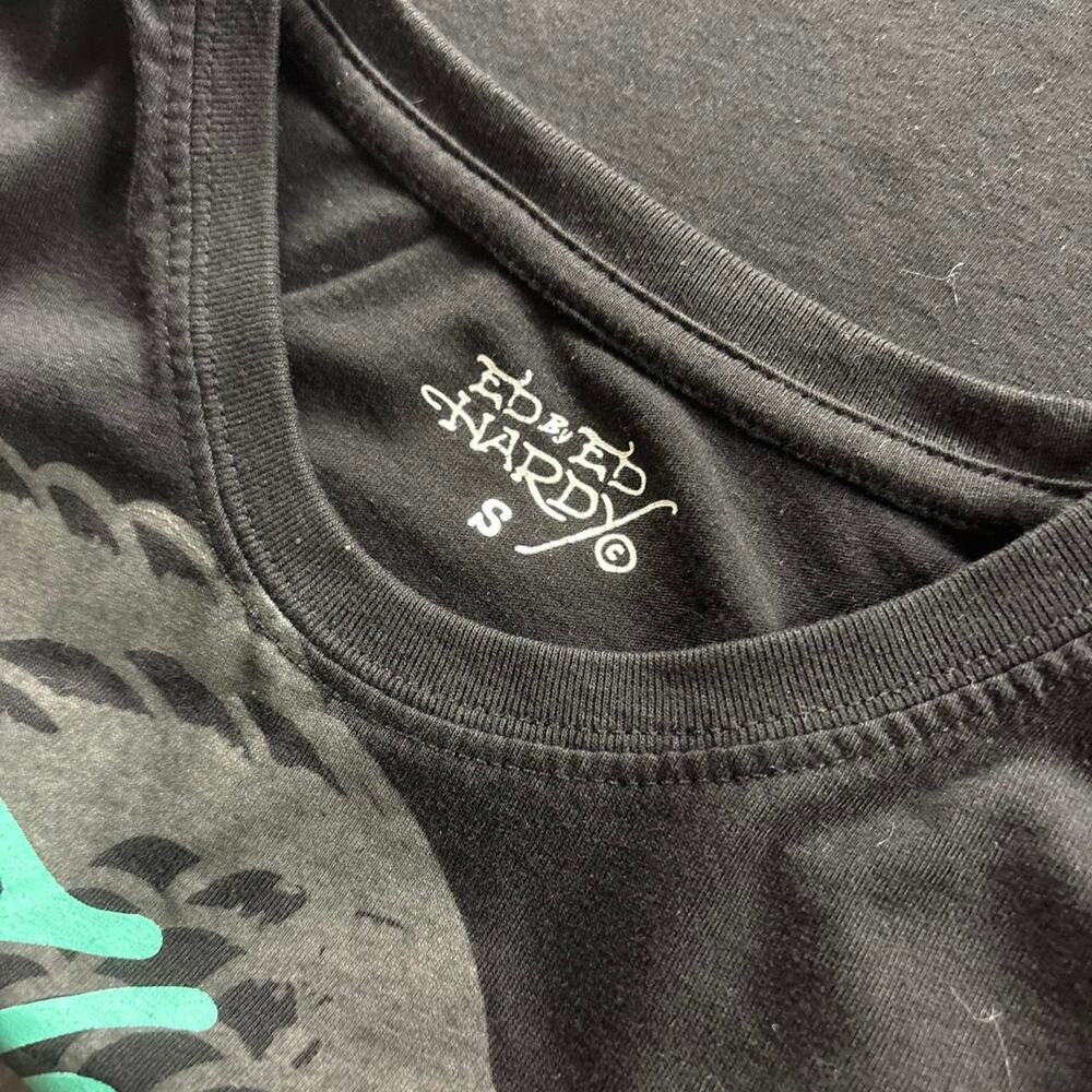 Ed Hardy Tiger Snake Graphic T-Shirt Mens Small Black Y2K Tattoo Streetwear - Picture 6 of 8